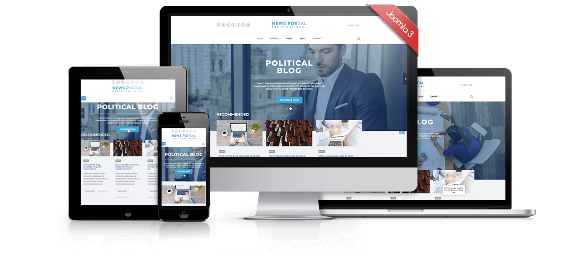 Joomla Template for online newspaper and magazine websites, daily news, magazine portal, news or blog website