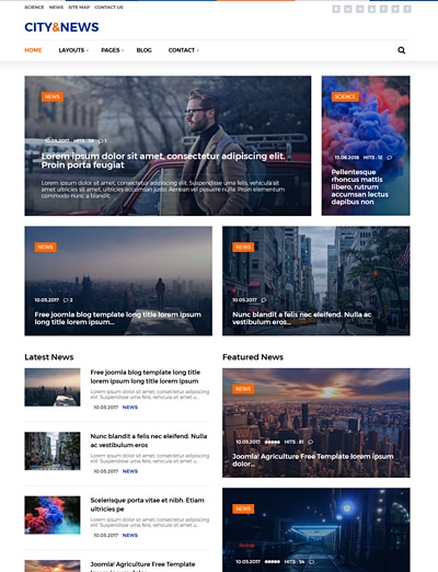 City&amp;News - News One Joomla! Template with quickstart package for blogs, newspaper portal and magazine websites