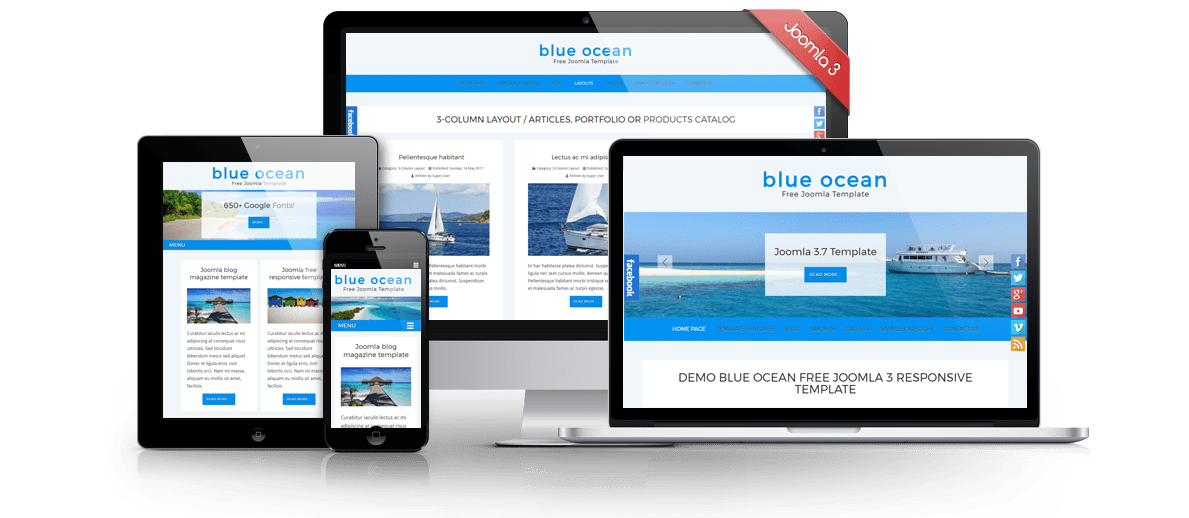 Blue Ocean Joomla Free Template