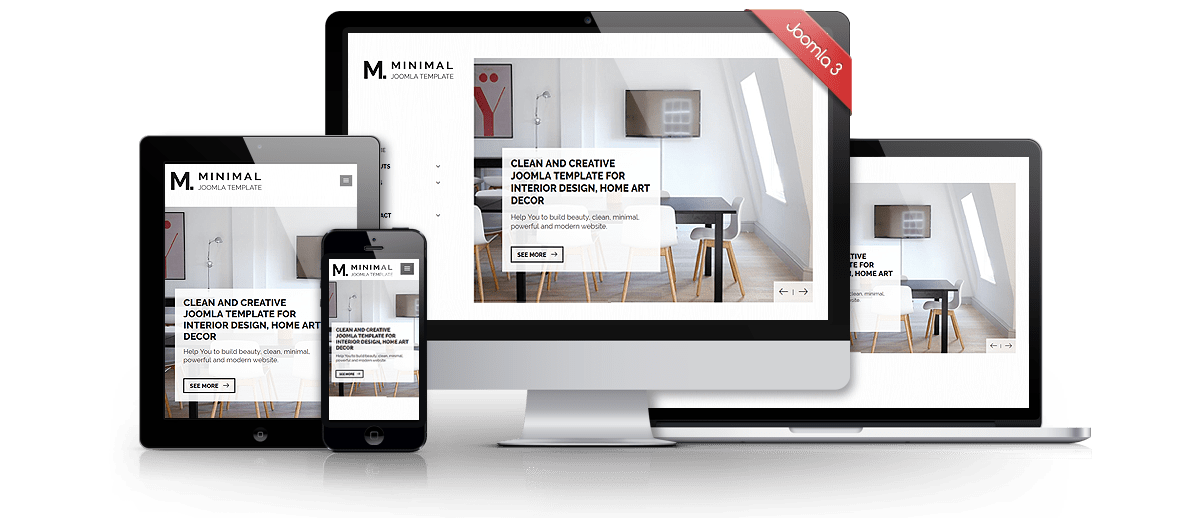 Joomla Template for Interior Design, Furniture Shop, Home Art Decor, Architecture website