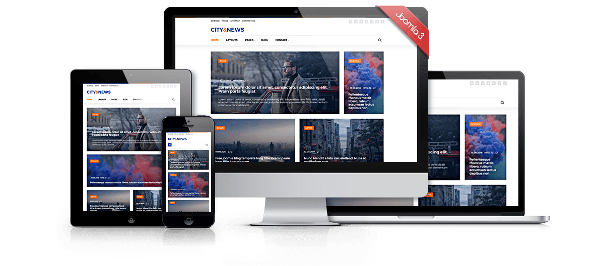 City&News - News One Joomla! Template with quickstart package for blogs, newspaper portal and magazine websites