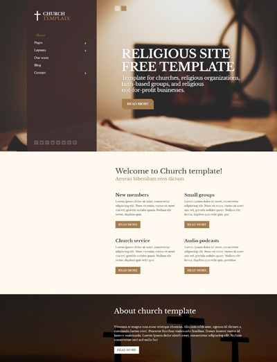 Church Religious Free Joomla 3.x Template