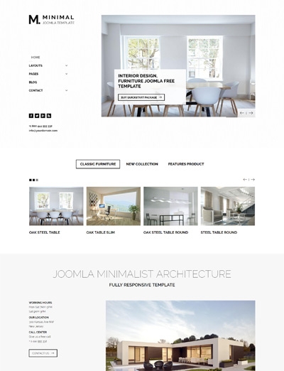 Joomla Template Interior Design, Furniture Shop, Home Art Decor, Architecture website