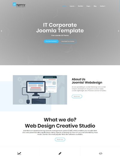 IT Agency Webdesign Digital SEO Free Joomla Template